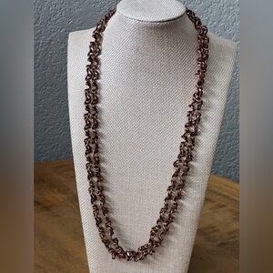 Copper Curly Chain by Designer Katherine Moffat Length: 49.5 inches Width: 6 mm
